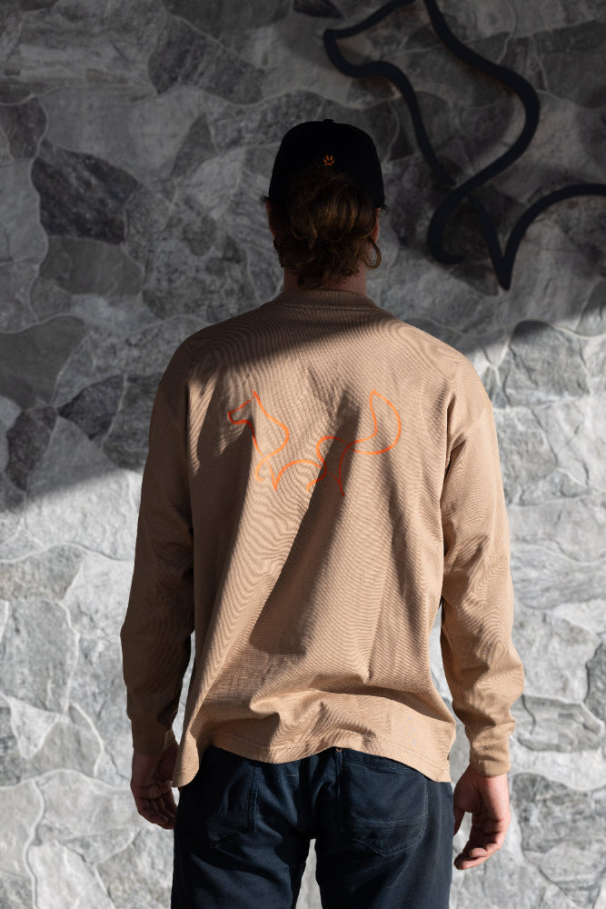 Long sleeve tee - brown