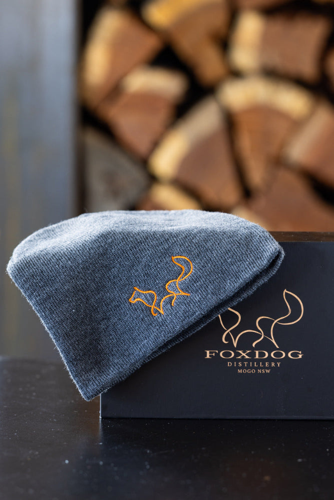 Beanie with foxdog logo